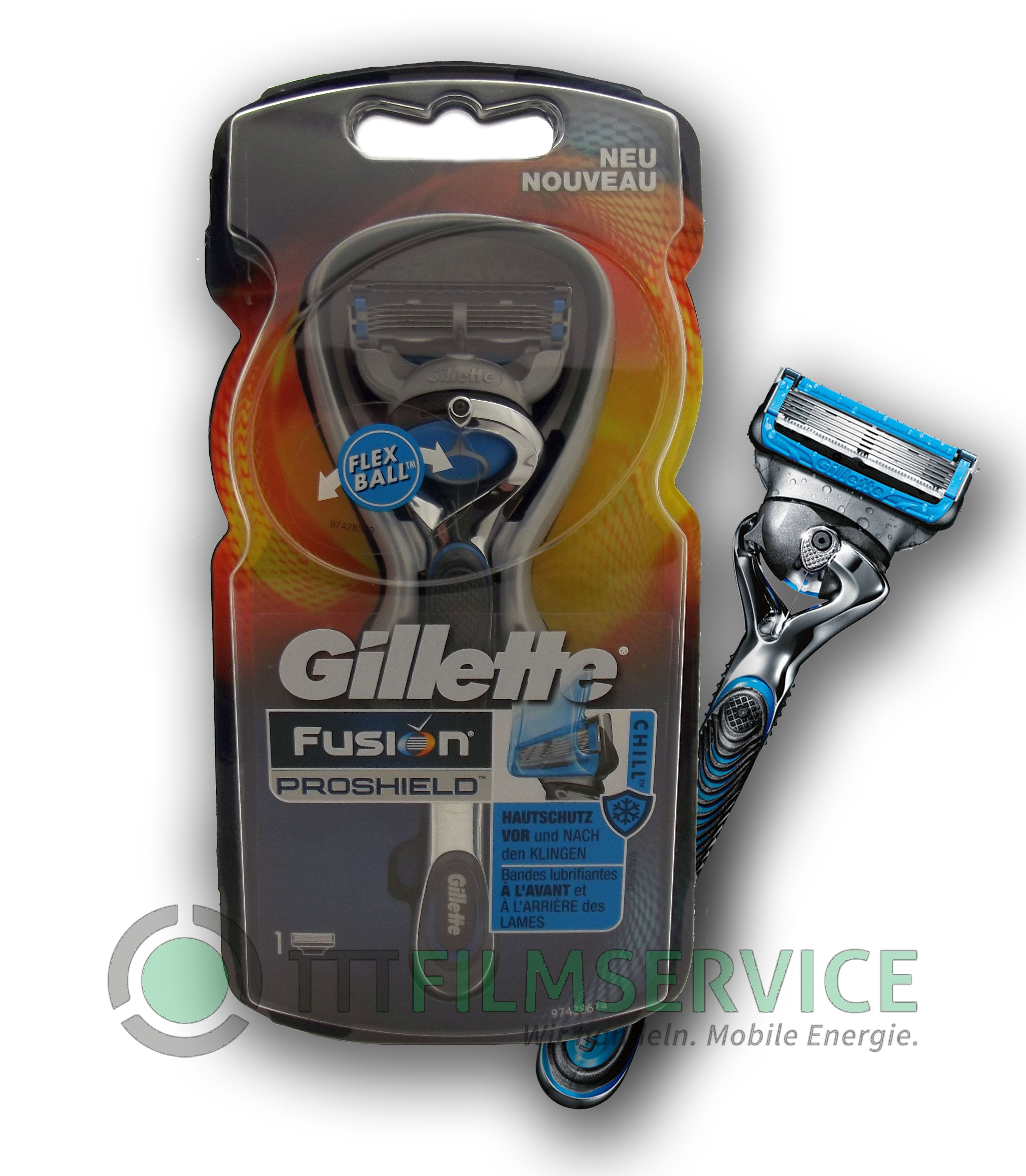 Gillette Fusion ProShield Chill, 5 Klingen Rasierer, blau | eBay