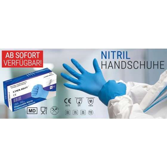 CRDLIGHT Nitril-Einweghandschuh Gr. S, unsteril (100er-Box)