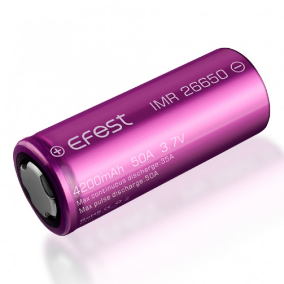 4 x EFEST 26650 3,7V, flat 4200mAh + 2 Boxen