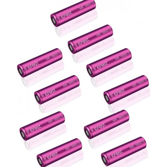 10 x Efest Purple IMR 18650 Li-Ion Akku 18650 35A 3000mAh lose 3,6-3,7V