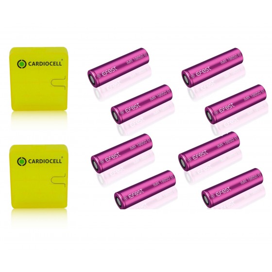 8 x Efest Purple IMR 18650 Akku 18650 35A 3000mAh lose 3,6-3,7V + 2 x Boxen