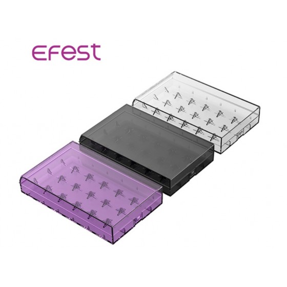 Efest Batteriebox H6 für 6x 18650 Li-Ionen Akkus farblich sortiert (weiß)