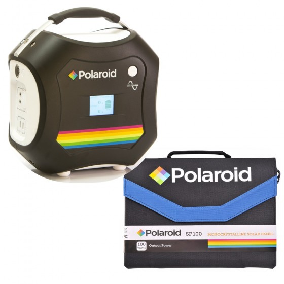 Set Polaroid Portable Power System PS600 + Solar Panel SP100 World Wide Edition