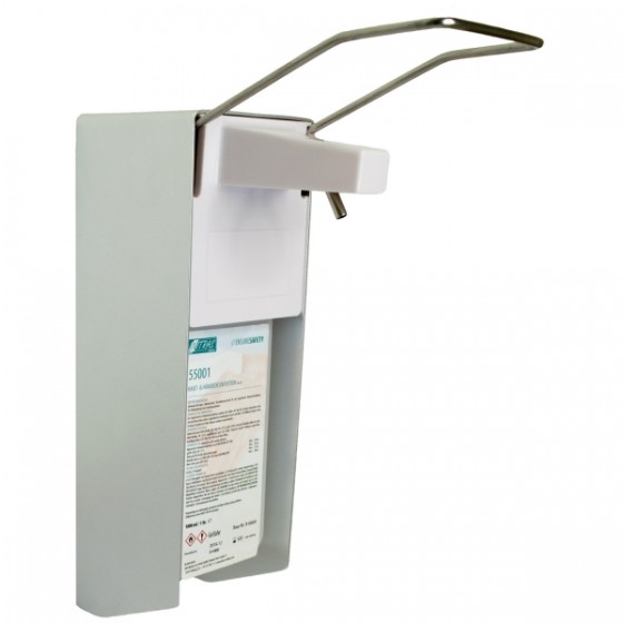 Nitras Armhebelspender Aluminium inkl. Wandbefestigung und Leerflasche, Fassungsvermögen 500ml Nr. 56500