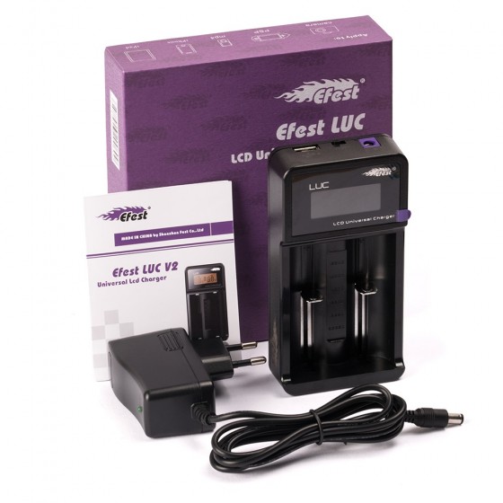 Efest LUC V2 Ladegerät mit LCD Anzeige für 3,6V - 3,7V Li-Ion-Akkus