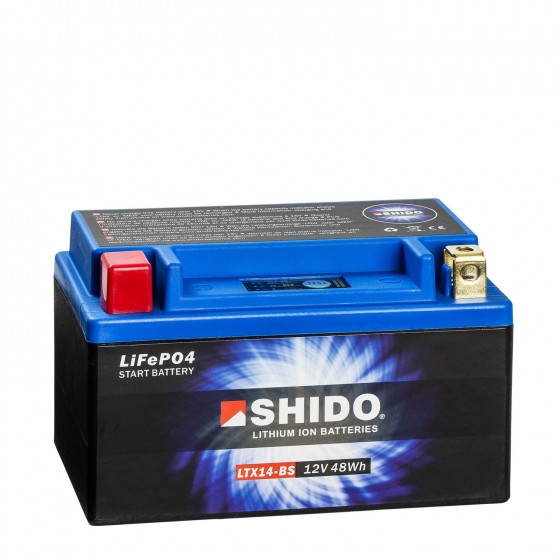 Shido Lithium Motorradbatterie LTX14-BS 12V 4Ah