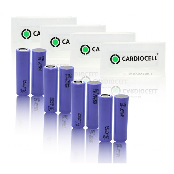 8 x Samsung INR21700-40T Li-Ion 4000mAh 35A 3,6-37V Akku inkl. 4 x CardioCell Transportboxen