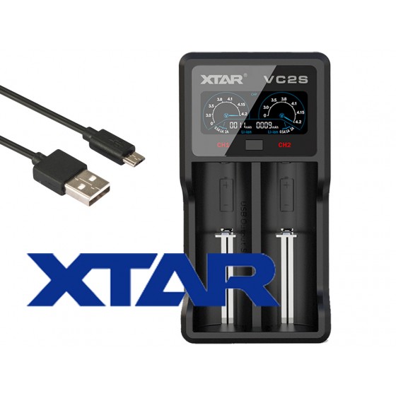 XTAR Ladegerät VC2S 2-Schacht USB-Ladegerät