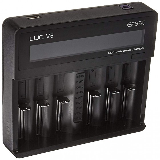 Efest LUC V6 LCD Universal Ladegerät für Lithium-Ionen-Akkus