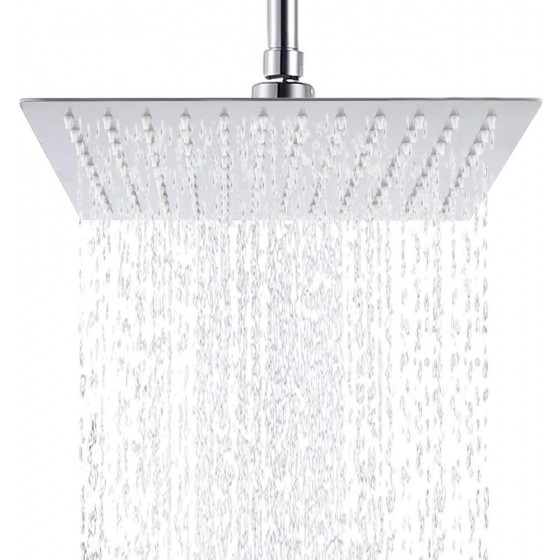 ieGeek 12 Zoll Regendusche Quadratische Einbauduschköpfe Edelstahl Duschkopf hochglänzend