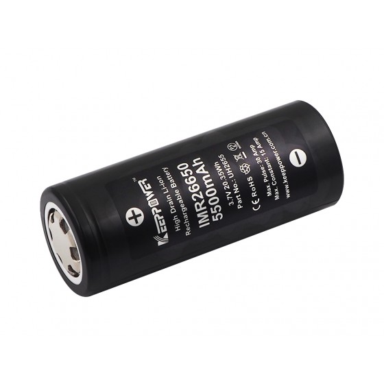 Keeppower IMR26650 - 5500mAh, 15A, 3,6V - 3,7V Li-Ion-Akku