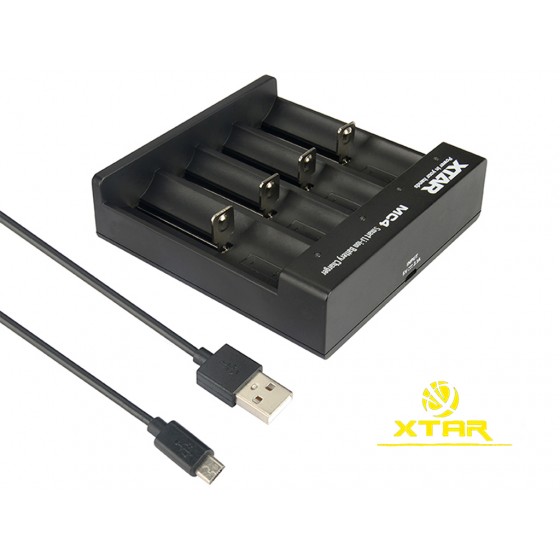 Xtar MC4 – kompaktes Vier-Schacht Li-Ion-Ladegerät