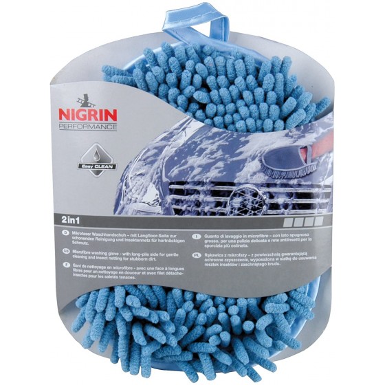 Nigrin Waschhandschuh Mikrofaser mit Insektennetz (farblich sortiert)