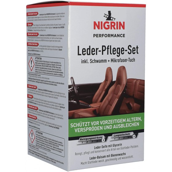 Nigrin Performance Lederpflege Set 4 teilig