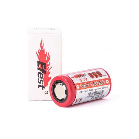 Efest IMR 18350 V1 - 800mAh 3,7V Li-Ionen (Pluspol flach)