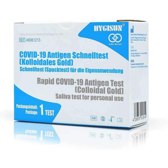 HYGISUN / Anbio Biotech Covid 19 Antigen-Schnelltest / Spucktest 1er Test