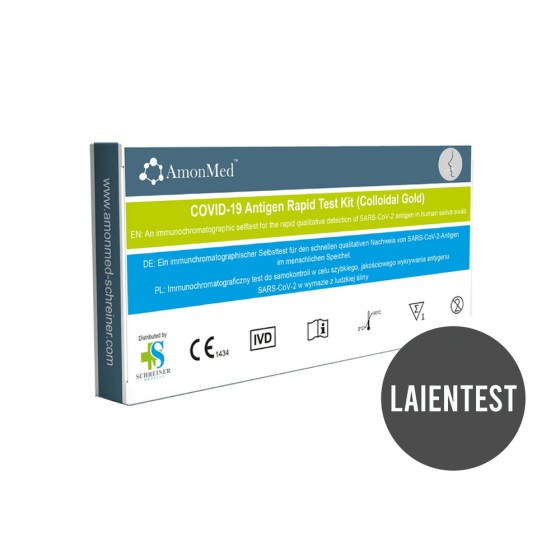 AmonMed Covid-19 Antigen Schnelltest Lollitest für Laien 1 Stück pro Pack