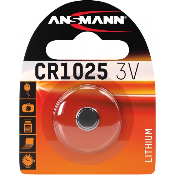 Ansmann Lithium-Knopfzelle CR1025 3V, 1er Blister