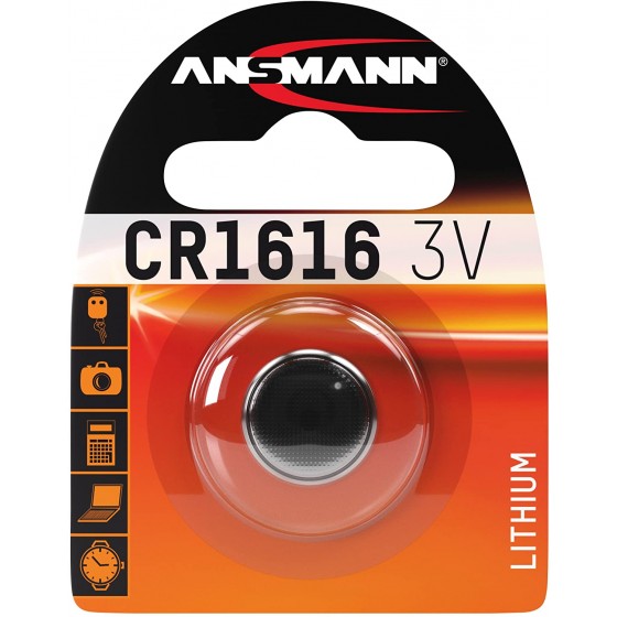 Ansmann Lithium-Knopfzelle CR1616 3V, 1er Blister