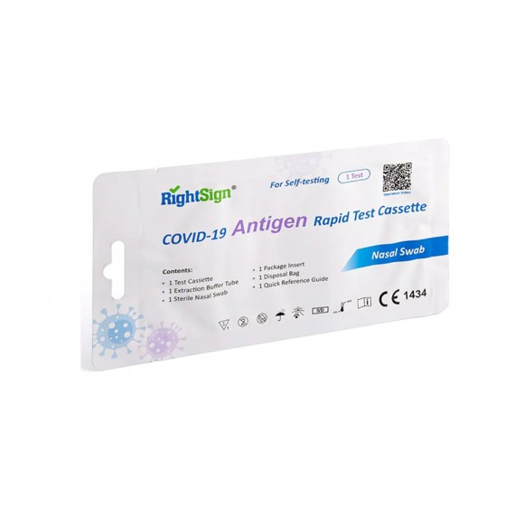 RightSign Covid-19 Antigen Schnelltest Nasal CE1434 für Laien 1er Pack MHD 08/2024