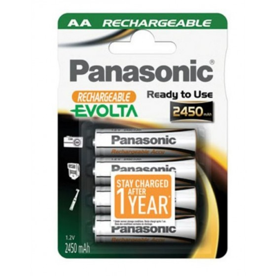 Panasonic Evolta HHR-3XXE Mignon Rechargealbe Akku in 4er-Blister (2.450 mAh)
