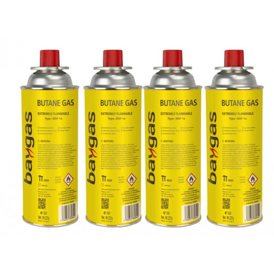 BAYGAS Butangas 227g 520ml Gaskartusche Campinggas (Gelb)