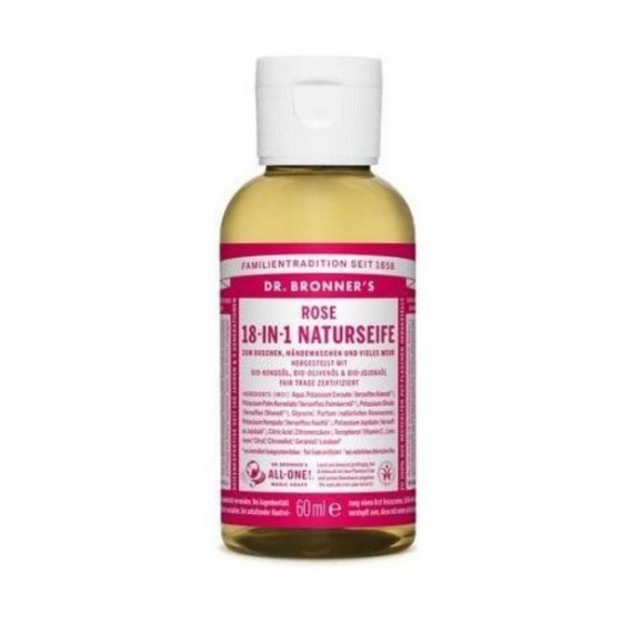 Dr. Bronner's Naturseife Flüssigseife Rose 60 ml