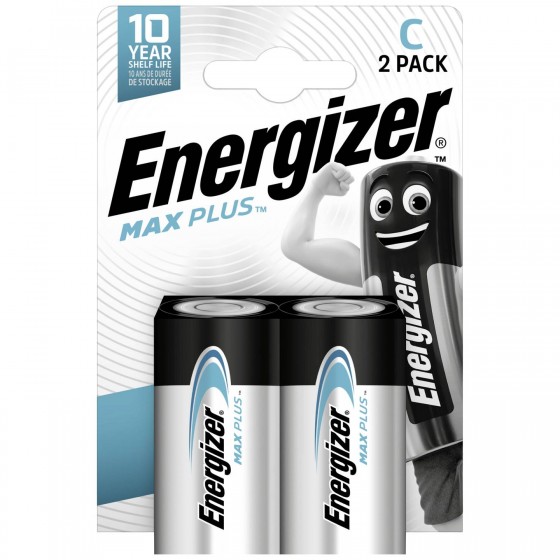 Energizer Batterien Max Plus, C, Baby, R14, LR14, 1,5 V, 2-er Blister