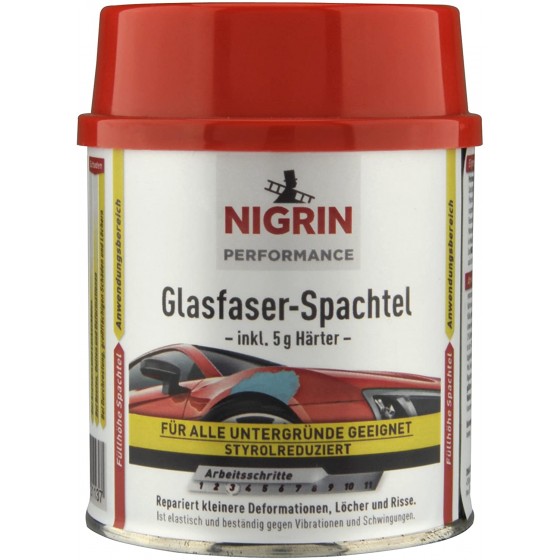 Nigrin Performance Glasfaser-Spachtel 250g 2tlg