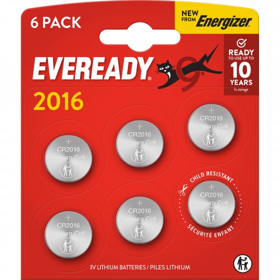 Energizer Eveready CR2016 6 Stück