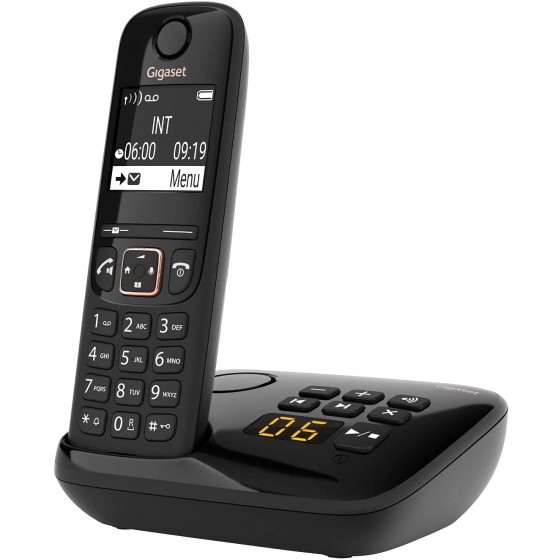 Gigaset Allrounder Duo - 2 Schnurlose Telefone mit Anrufbeantworter - großes, kontrastreiches Display - Brillante Audioqualität - einstellbare Klangprofile - Freisprechfunktion - Anrufschutz, schwarz