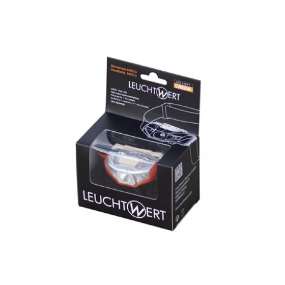 LED CREE Kopflampe Leuchtwert HR110 Black in Blisterbox