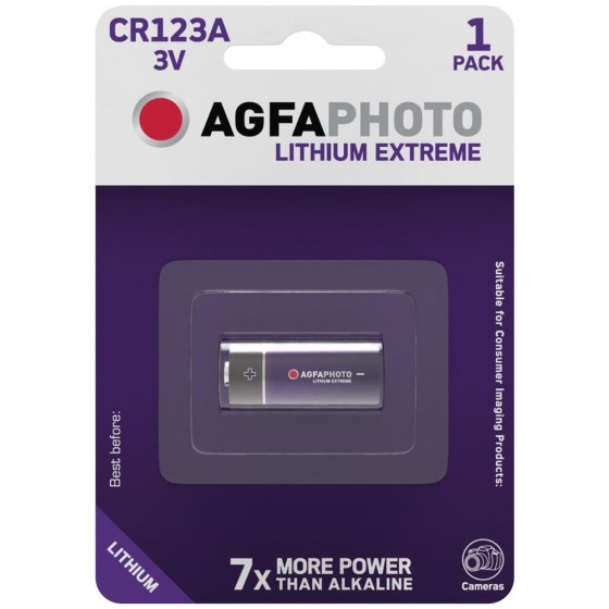 AGFAPHOTO CR123A in 1er-Blister 3V Lithium