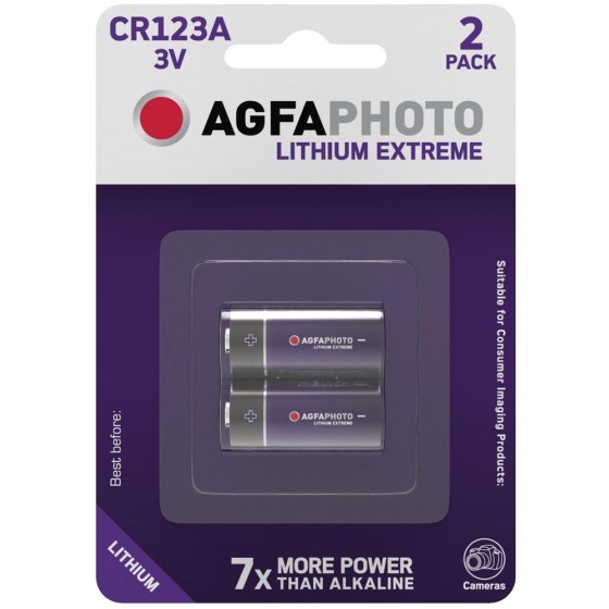 AgfaPhoto Lithium Photo Battery CR123A B2