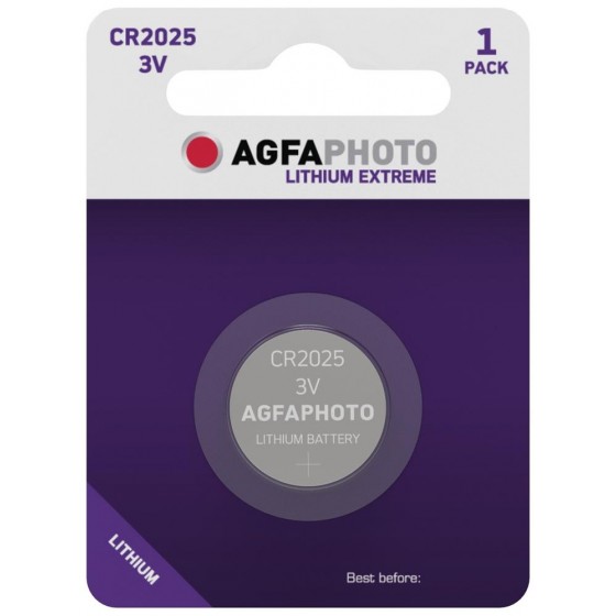 AgfaPhoto Lithium Knopfzelle CR2025 1er Blister