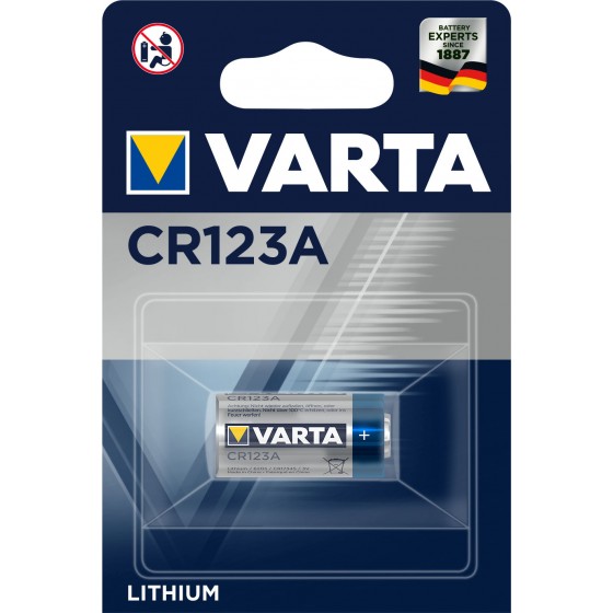 Varta CR123A 6205 301 401  3V Lithium in 1er-Blister