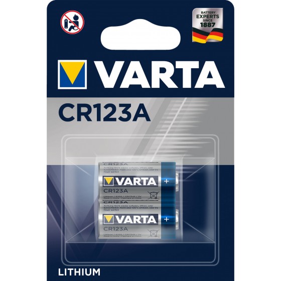 5 x Varta CR123 CR17345 CR123A 6205 Lithium Photo Batterie 3V im Blister