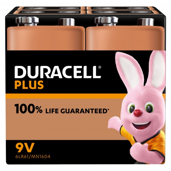 Duracell 9V E-Block MN1604 Plus in 4er-Blister *100% LIFE GUARANTEED*