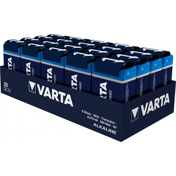 Varta 9V E-Block 4922 121 111 LONGLIFE Power in 20er-Folie