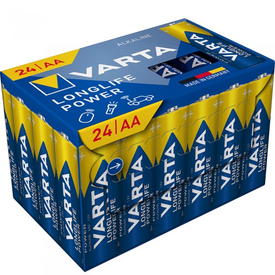 Varta Mignon 4906 121 134 LONGLIFE Power 24er Plastikfreie CUBE-Verpackung