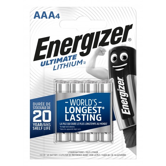 Energizer Micro L92 Ultimate Lithium 1,5V in 4er-Blister