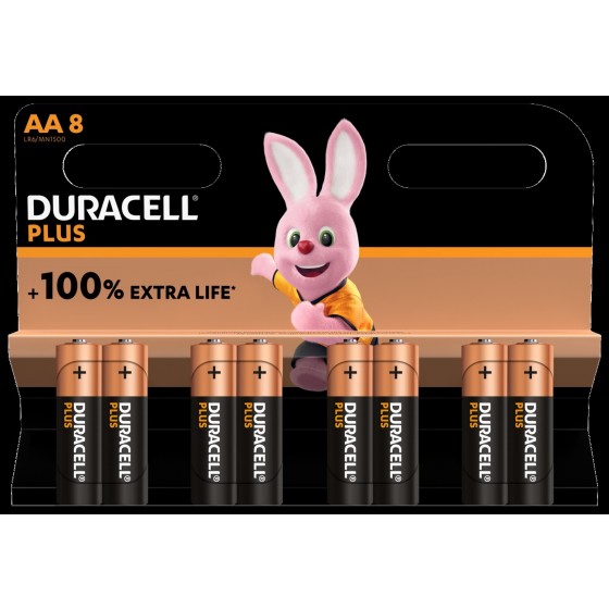 Duracell Mignon MN1500 Plus in 8er-Blister *+ 100% EXTRA LIFE*