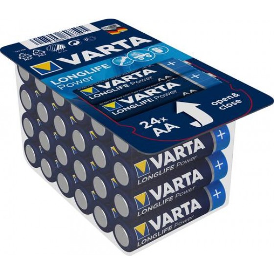 Varta Mignon 4906 121 134 LONGLIFE Power 24er Plastikfreie CUBE-Verpackung