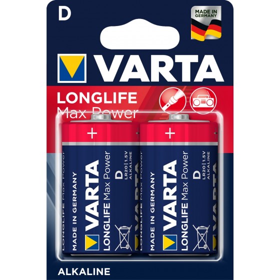 Varta Mono 04720 101 402 LONGLIFE MAX POWER in 2er-Blister