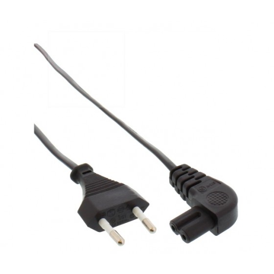 InLine® Netzkabel, Netzstecker auf Euro 8 C7 Stecker, gewinkelt, 0,3m
