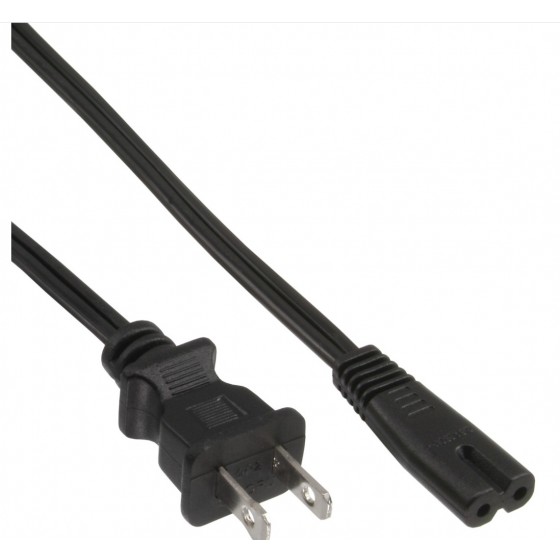 InLine® Netzkabel, Netzstecker USA auf Euro 8 C7 Stecker, 1,8m