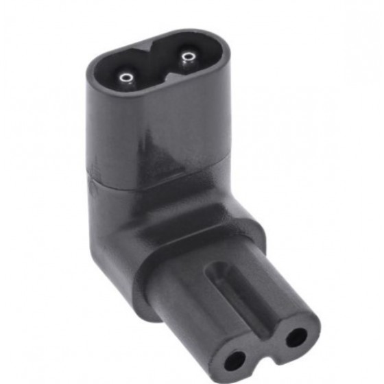 InLine® Netzadapter IEC 60320 C8 / C7, oben/unten gewinkelt 2pol.