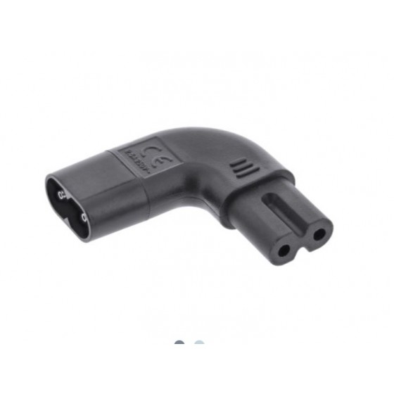 InLine® Netzadapter IEC 60320 C8 / C7, links/rechts gewinkelt 2pol.