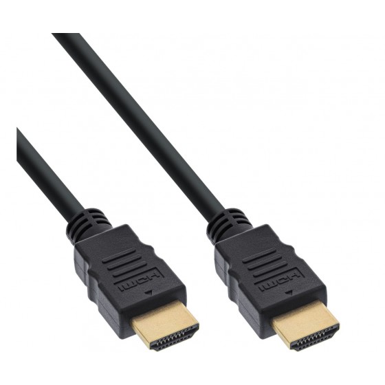 InLine® HDMI Kabel, HDMI-High Speed mit Ethernet, St/St, schwarz, 2,5m