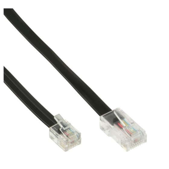 InLine® Modularkabel, RJ45 zu RJ12 Stecker / Stecker, 6-adrig, 3m